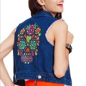 Material girl denim vest